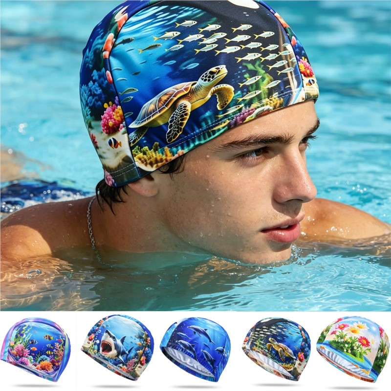 Aquatic Sports Activities - Compact Portable Adult Swimming Cap Comfort