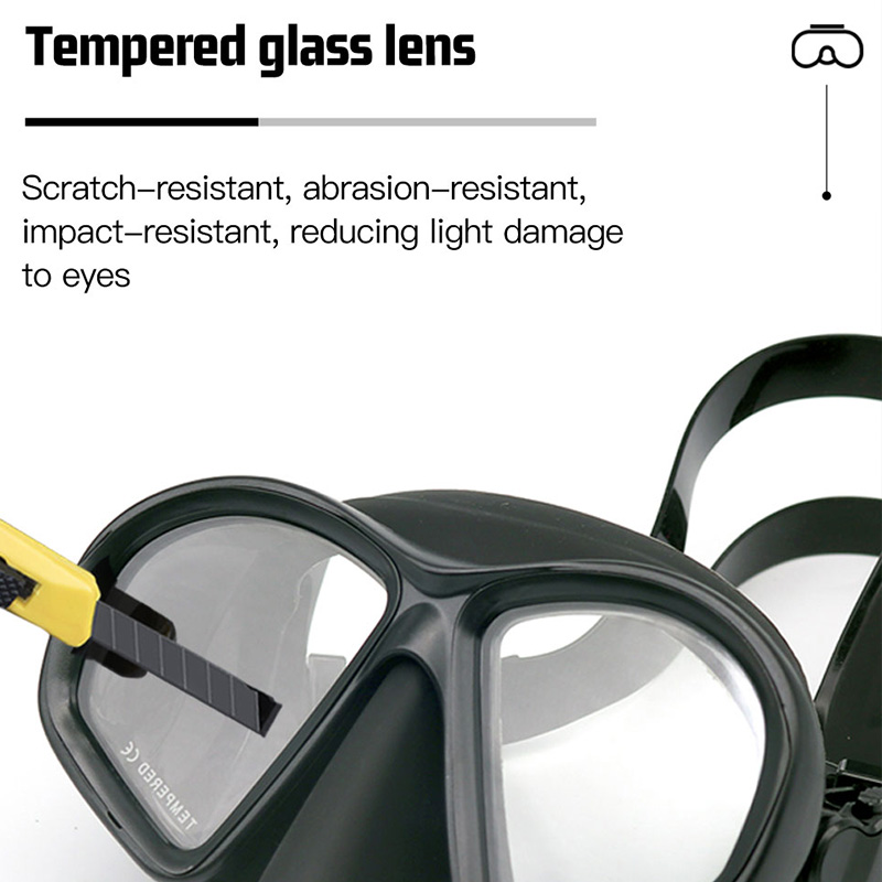 Wet Low Capacity Tempered Glas - Freediving Mask Set recension och pris
