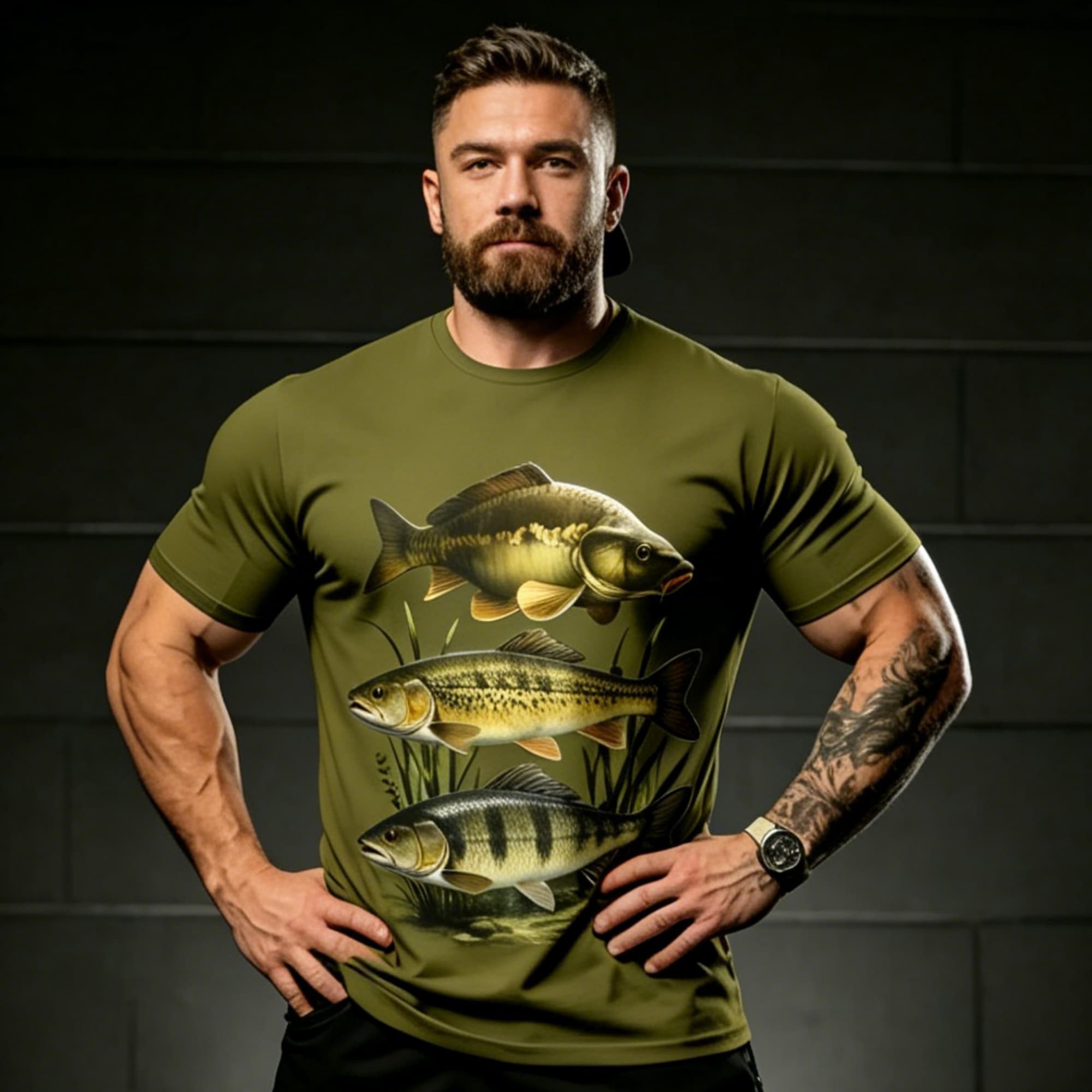 Men Army Green Freshwater Fish - Us Aquatic Sports recension och pris