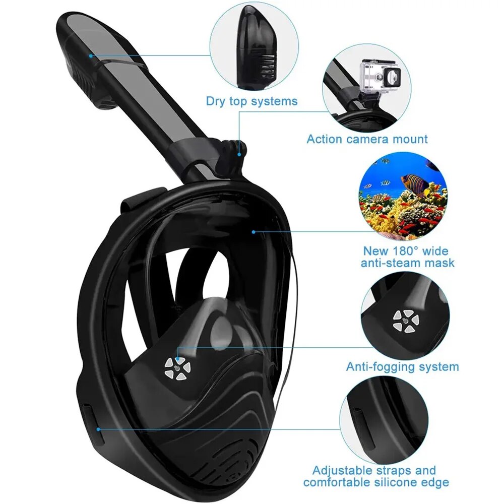 Underwater Snorkeling Full Fac - Freediving Mask Set recension och pris